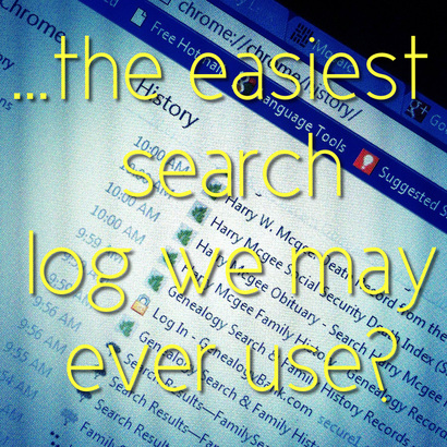 the easiest search log we may ever use in genealogy and family history research
