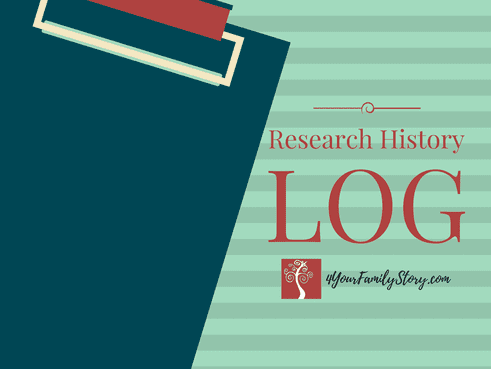 Genealogy Research History Logs & a Freebie via 4YourFamilyStory.com #genealogy #familyhistory #organization #researchhistorylog #genealogyforms